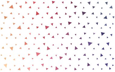 Pembe ışık, vektör desen beyaz arka plan üzerinde renkli üçgenler ile sarı.