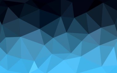 Koyu mavi vektör poligonal tasarım deseni. Origami tarzı degrade üçgenler oluşur.