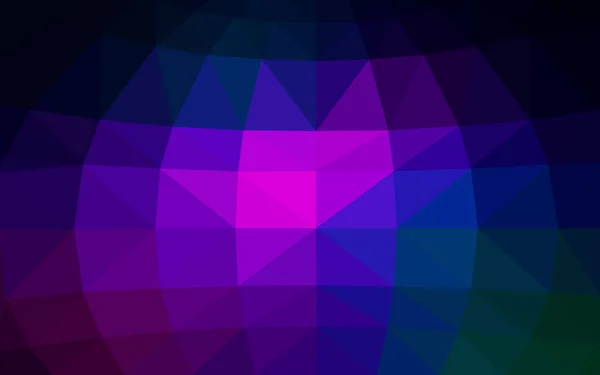 Donker roze, blauw vector driehoek mozaïek achtergrond met transparanten in origami stijl. — Stockvector