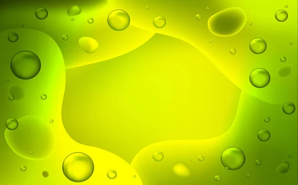 Светло Зеленый Желтый Векторный Фон Изогнутыми Линиями Блестящие Абстрактные Иллюстрации — стоковый вектор
