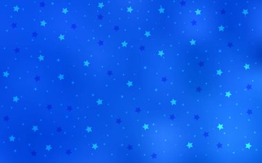 Gökyüzü yıldızlı hafif BLUE vektör şablonu.