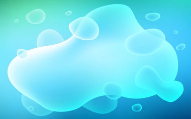 Açık Mavi, kabarcık şekilli yeşil vektör şablonu.