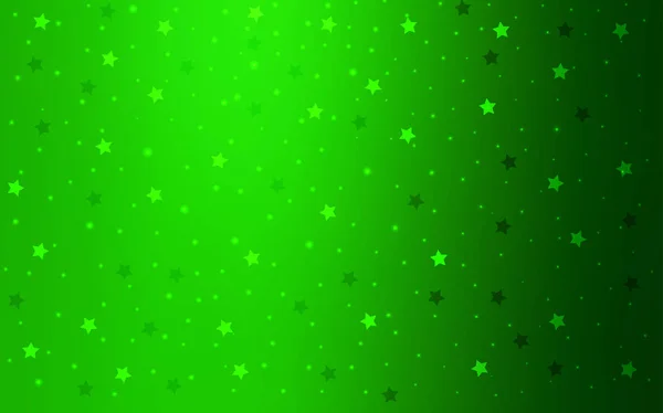 Patrón de vector verde claro con estrellas de Navidad. — Archivo Imágenes Vectoriales