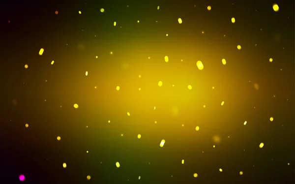 Modèle vectoriel vert foncé, jaune avec flocons de glace . — Image vectorielle