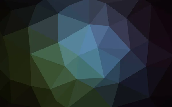 Темно-синий, зеленый векторный многоугольный рисунок. Состоит из градиентных треугольников в стиле оригами . — стоковый вектор