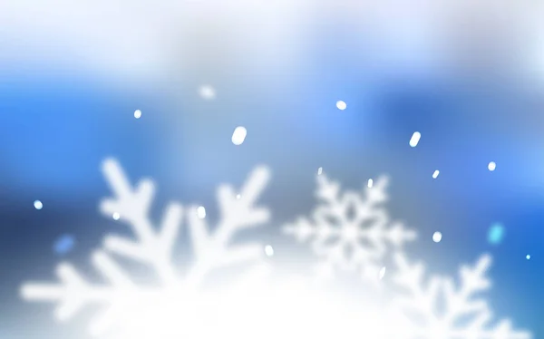 Светло-голубая векторная крышка с красивыми снежинками. — стоковый вектор