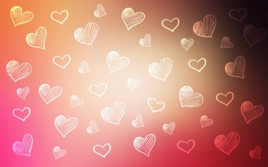 Işık kırmızı, sarı vektör arka plan yürekleri. Sevgililer günü için illüstrasyon kalp sevgi kavramı içinde. Desen-ebilmek var olmak kullanılmış için valentine's reklam, kitapçıklar.