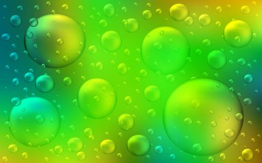 Açık yeşil, sarı vektör arka plan kabarcıkları ile. Kabarcıkları ile soyut tarzda bulanık dekoratif tasarım. Desen-ebilmek var olmak kullanılmış için aqua reklam, kitapçıklar.