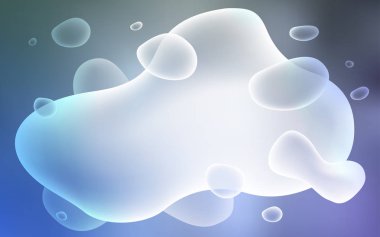 Hafif mavi vektör balonu şekiller şablonuyla. Tamamen yeni bir renk illüstrasyon memphis tarzı. Yepyeni tasarımı reklamlar, poster, afiş için.