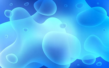 Eğri daireler ile ışık mavi vektör arka plan. Memphis tarzı gradyan ile yaratıcı geometrik şekil. Memphis tasarım web siteniz için.