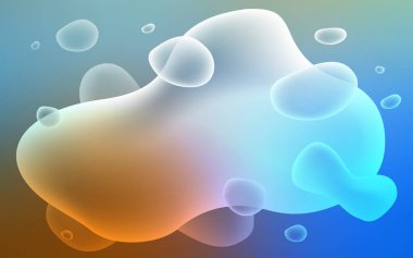 Açık mavi, vektör şablon soyut daireler ile sarı. Bulanık satır, daireler oluşur illüstrasyon parlayan. Yepyeni tasarımı reklamlar, poster, afiş için.