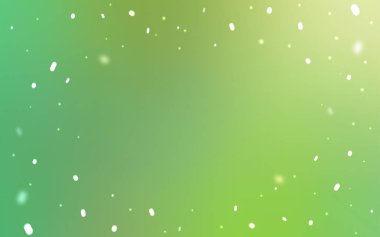 Işık yeşil vektör desen Noel kar taneleri ile. Kristalleri ile Glitter soyut Illustration buz. Yeni yıl tasarım, iş reklam için.