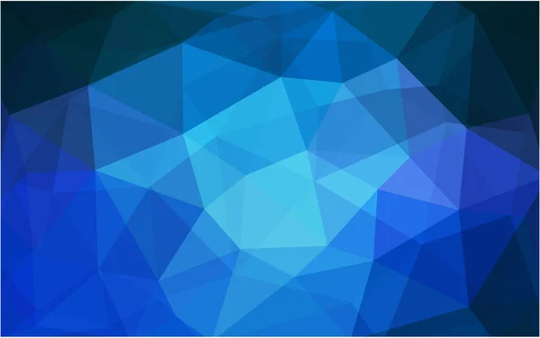 光の青いベクトル多角形の図の三角形から成る あなたのビジネスのための三角形のデザイン グラデーションを用いた折り紙スタイルの創造的な幾何学的な背景 — ストックベクタ