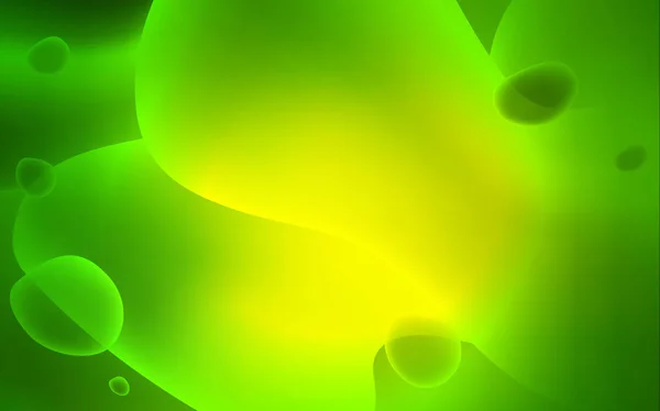 带有气泡形状的淡绿色矢量模板 五颜六色的例证在抽象孟菲斯样式以梯度 新的纹理为您的广告 小册子 — 图库矢量图片