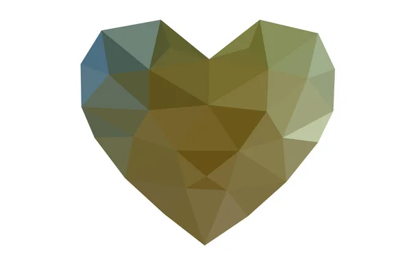 Coeur Orange Isole Sur Fond Blanc Avec Motif Compose De Triangles Image Vectorielle Par Smaria C Illustration