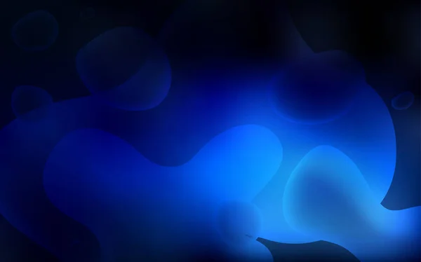 Modèle Vectoriel Bleu Foncé Avec Lignes Ovales Illustration Abstraite Colorée — Image vectorielle