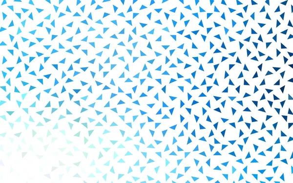 Beyaz zemin üzerinde küçük üçgenlerin açık mavi vektörü. Üçgenlerin soyut dokusunun tasviri. Pankart, poster ve kapak için desen tasarımı.