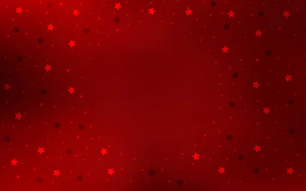深红色的矢量覆盖着小而大的星星 闪亮的彩色插图与明星 智能设计为您的商业广告 — 图库矢量图片