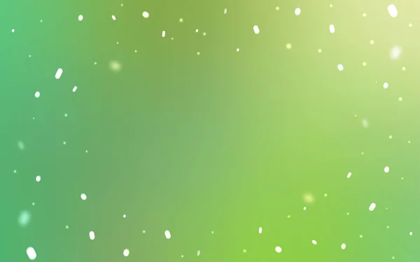 Светло Зеленый Векторный Рисунок Снежинками Блестящие Абстрактные Иллюстрации Кристаллами Льда — стоковый вектор