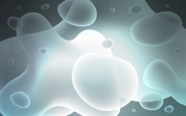 Koyu mavi vektör lav şekiller şablonuyla. Renkli resimde gradyan ile soyut memphis tarzı. Yepyeni tasarımı reklamlar, poster, afiş için.