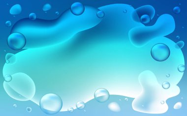 Açık mavi, soyut daireler şablonuyla vektör yeşil.