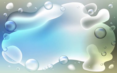 Açık Mavi, lav şekilli yeşil vektör arkaplanı.