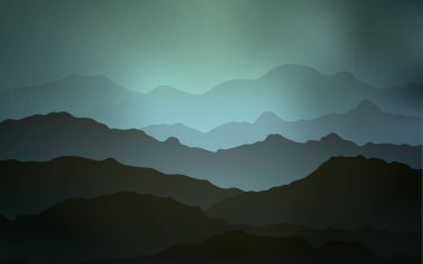 Açık Mavi, kabarcık şekilli yeşil vektör deseni.