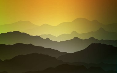 Açık Yeşil, sıvı şekilli sarı vektör şablonu.