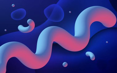 Lamba şekilli koyu mavi vektör deseni.