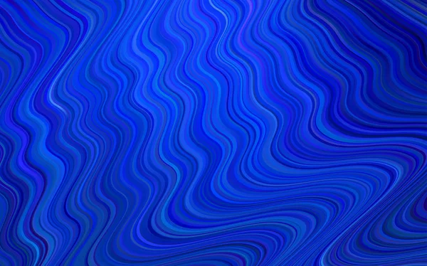 Modèle vectoriel bleu foncé avec lignes, ovales. — Image vectorielle