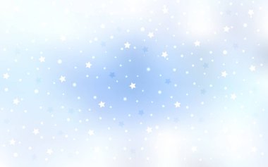 Küçük ve büyük yıldızlı hafif Mavili vektör örtüsü.