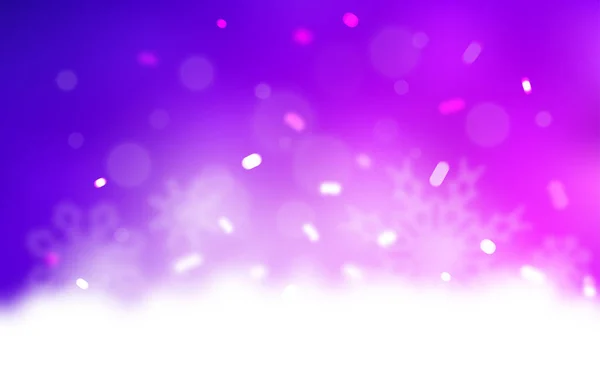 浅紫色，粉红矢量背景，有圣诞雪花. — 图库矢量图片