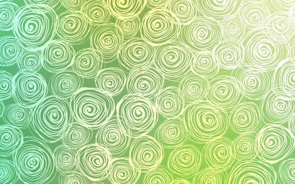 Modèle flou de doodle vectoriel vert clair . — Image vectorielle