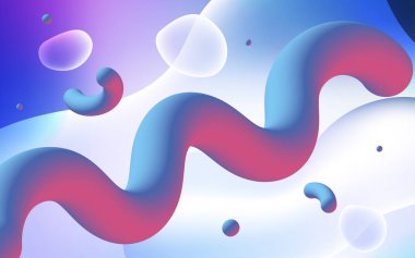 Açık Pembe, sıvı şekilli mavi vektör deseni.