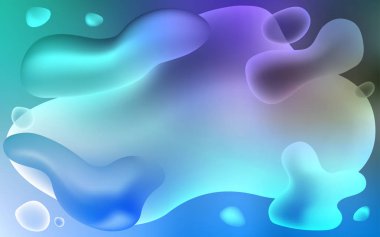 Açık Mavi, kabarcık şekilli yeşil vektör şablonu.