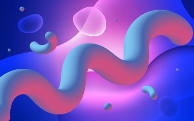 Açık Mavi, sıvı şekilli kırmızı vektör arkaplanı.