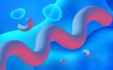 Lav şekilli hafif BLUE vektör şablonu.