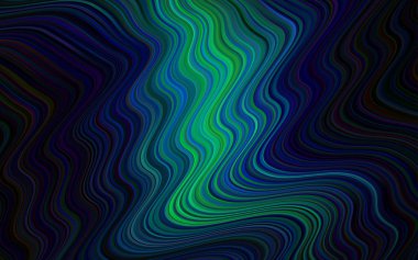 Koyu mavi, yeşil sıvı şekillerle desen vektör.