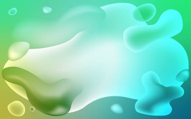 Işık yeşil vektör şablon soyut daireler ile.