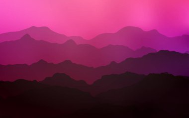 Mor ışık, vektör desen kabarcık şekillerle pembe.