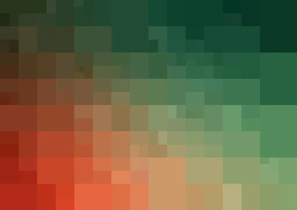 Ljusgrön, röd vektorbakgrund abstrakt mosaik. — Stock vektor