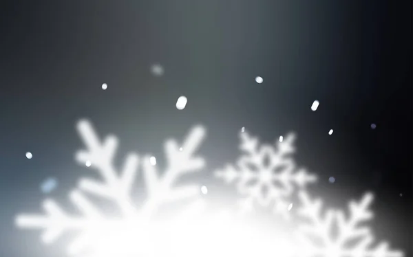Hellgrauer Vektorhintergrund mit Weihnachtsschneeflocken. — Stockvektor