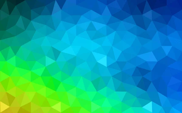 Hellblauer, grüner Vektor-Polygon abstrakter Hintergrund. polygonales geometrisches Dreieck. — Stockvektor