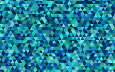 Açık mavi, yeşil vektör üçgen mozaik arka plan.