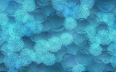 Hafif mavi vektör doğal zarif desen.