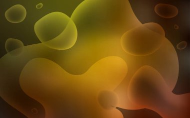 Koyu yeşil, sarı vektör arka plan soyut daireler ile.