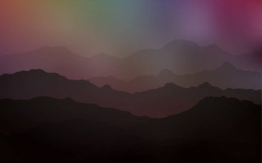 Karanlık çok renkli vektör desen lamba şekillerle.