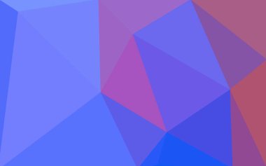 Işık mavi, kırmızı vektör çokgen arka plan. Poligonal geometrik üçgen.