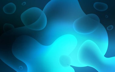 Eğri daireli koyu mavi vektör arkaplanı.