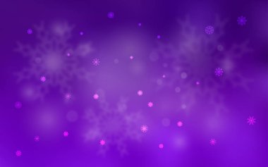 Koyu mor, pembe parlak kar taneleri düzeniyle vektör.